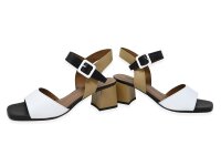 Linea Uno heeled sandals white/black
