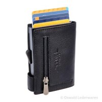 SecWal card case with money pouch black