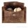 SecWal card case with money pouch brown