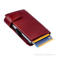 SecWal card case with money pouch red