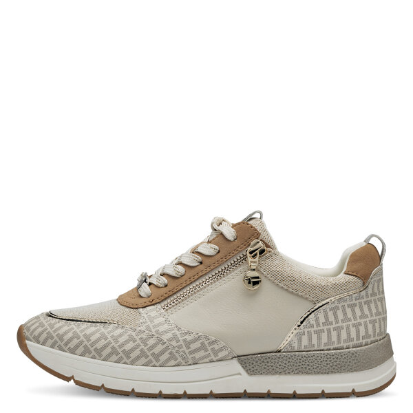 Tamaris sneaker cream-coloured with zip