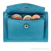 SecWal card case with money pouch turquoise