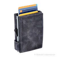 SecWal card case with money pouch blue