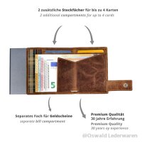 SecWal Kartenetui mit Geldbeutel DK braun