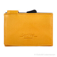SecWal card case with money pouch yellow