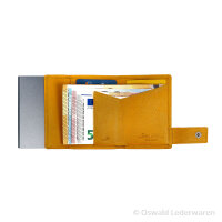 SecWal Kartenetui mit Geldbeutel Wiener Schachtel gelb