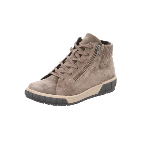 Longo Sneaker taupe mit Reißverschluss