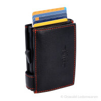 SecWal card case with money pouch black