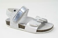 Sandalette weiß-silber