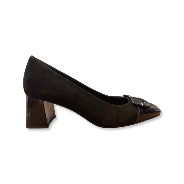 Cinzia Valle scarpa elegante nera con tacco